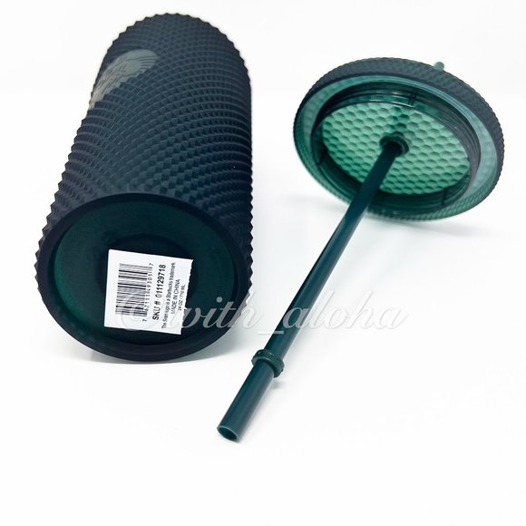💚🌲SALE💚🌲 Starbucks Matte Hunter Green Studded Bling Tumbler - Picture 5 of 5